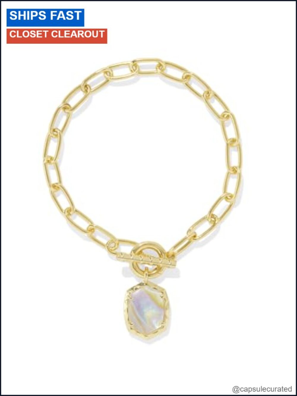 Daphne Link Chain Bracelet Paperclip Toggle Women Fashion Jewelry